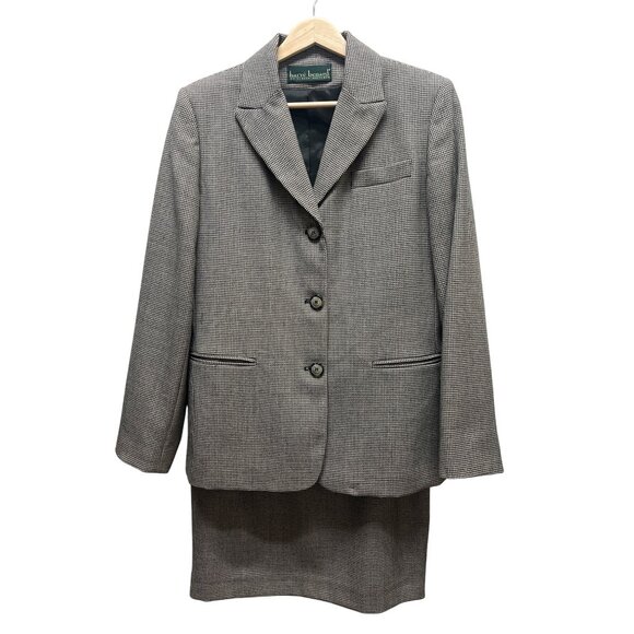 Harvé Benard Gray Houndstooth Skirt Suit Set - Picture 10 of 10